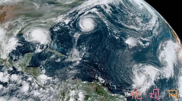 ▲▼北大西洋14日出现史上第二遭5个热带气旋同时活跃的奇景。（图／达志影像／美联社）